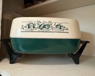 West Bend Electric Skillet, Fruit and Vine Pattern