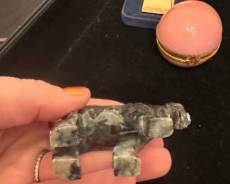 Hand-Carved Stone Horse Figurine