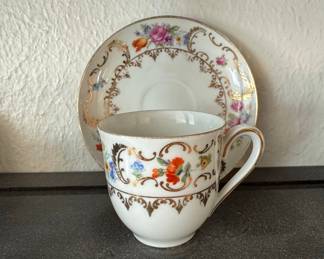 Schumann Bavaria Empress Dresden Flowers Teacup and Saucer