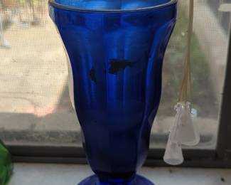 Anchor Hocking Cobalt Blue Parfait/Ice Cream Soda Fountain Glasses