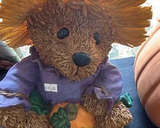 Fall Harvest Scarecrow Teddy Bear Figurine