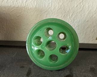 Vintage Green Pottery Flower Frog