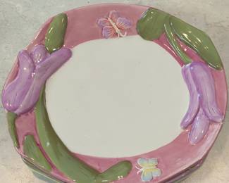 Bella Casa by Ganz Spring Floral Tulip Dinner Plate