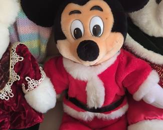 Vintage Walt Disney World Santa Mickey Mouse Plush