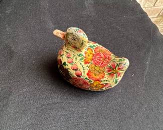Floral Duck Trinket Box
