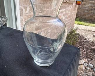 Vintage Clear and Ruby Red Glass Vases