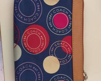 Coach Multicolor Circular Print Wristlet