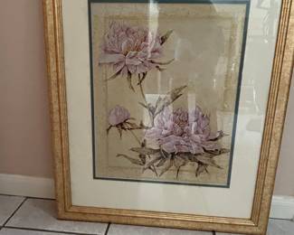 Peony Print in Gilt Frame