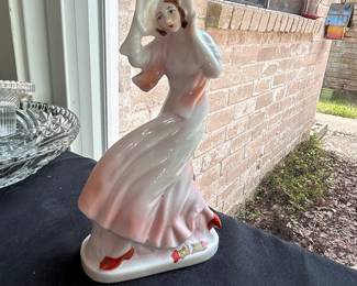 Porcelain Figurine - Lady in Flowing Dress