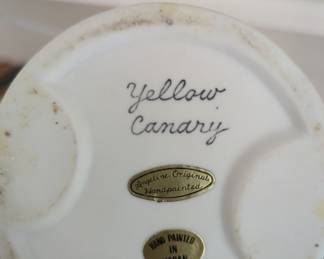 Gorham Yellow Canary Porcelain Figurine Music Box