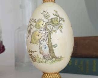 Holly Hobbie Ceramic Egg Ornament