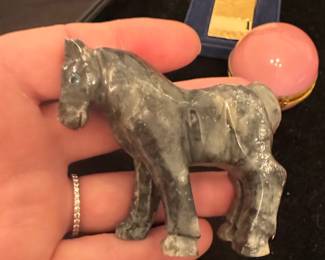 Hand-Carved Stone Horse Figurine