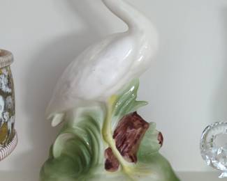 Vintage Porcelain Egret Figurine by Fitz & Floyd