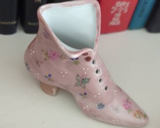 Vintage R.S. Prussia Porcelain Figural Shoe Vase