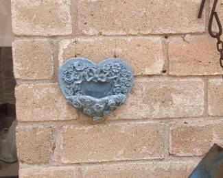 Vintage Floral Heart Wall Pocket Planter
