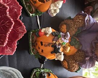 Halloween Lighted Pumpkin Figurines - Goblin Express