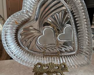 Crystal Heart Shaped Candy Dish