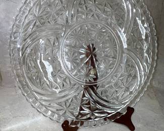 Anchor Hocking Stars and Bars Divided Relish Tray