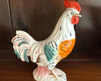 Vintage Erphila Czechoslovakia Ceramic Rooster Figurine