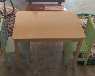 Children's Activity Table and Spindle-Back Chairs Set