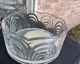 Clear Glass Serving Bowl