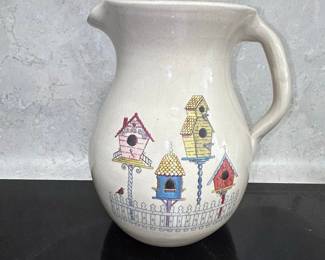 Shaker & Thangs Birdhouse Pitcher, Marshall Pottery