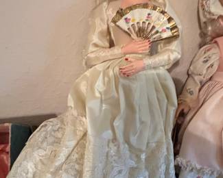 Vintage Spanish Bride Doll with Fan