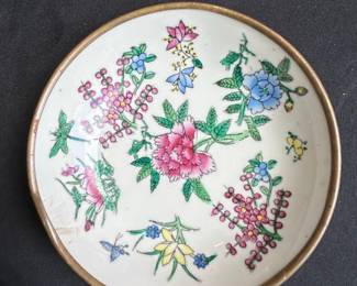 Brass-Rimmed Porcelain Bowl