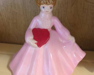  Porcelain Girl Figurine with Heart