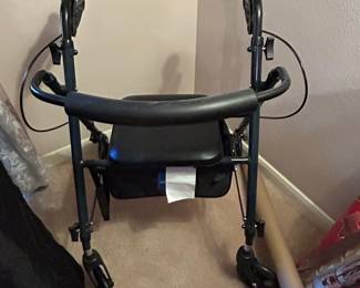 Medline Aluminum Rollator Walker with Seat