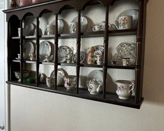 Vintage Teacup and Saucer Wall Display Shelf