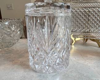 Bohemian Cut Crystal Biscuit Jar