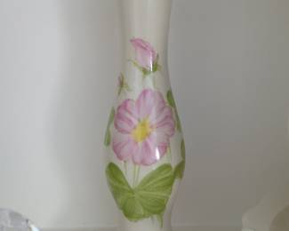 Secla Portugal FTD Hand-Painted Floral Bud Vase 1981