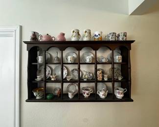 Wall-Mounted Teacup Display Shelf