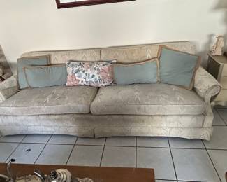 Traditional Upholstered Two-Cushion Sofa