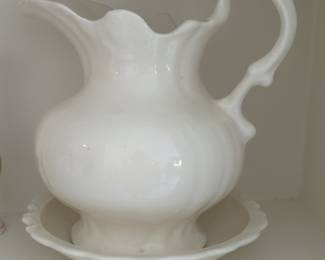 Vintage Ironstone Wash Basin and Pitcher Set - Admiral VP Co.