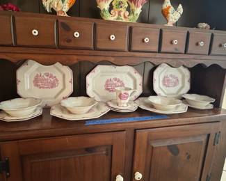 Mason's Patent Ironstone Vista Pink Transferware