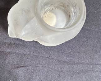 Frosted Sleeping Cat Votive Holder