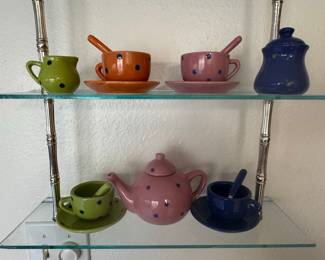 Frenzy Toys "Polka Dot" Ceramic Children's Tea Set