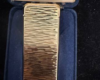 Colibri "Bark" Pattern Gold-Plated Lighter