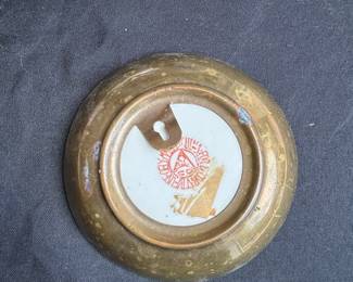 Brass-Rimmed Porcelain Bowl