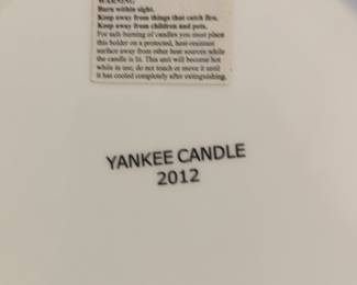 Yankee Candle 2012 Decorative Candle Plate