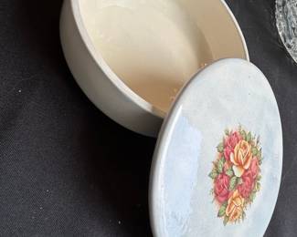 Vintage Floral Ceramic Trinket Box