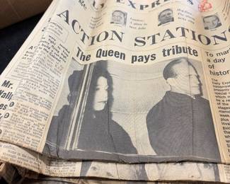 Newspapers on the death of Winston Churchill