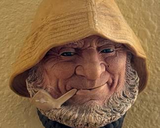 Vintage Fisherman Wall Plaque