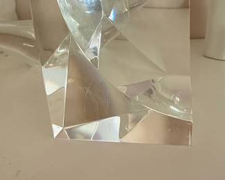 Mid-Century Modern Faceted Crystal Sculpture