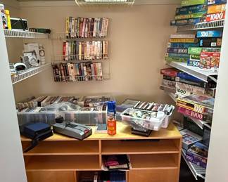Assorted Vintage Media and Puzzle Collection