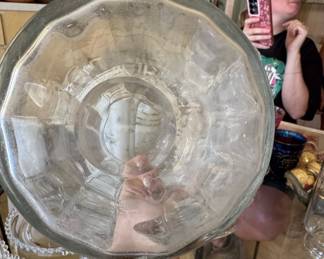 Vintage Etched Glass Water Pitcher - Fostoria Virginia Clear Pattern