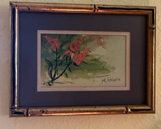 M. Ghiselin Watercolor Floral Painting