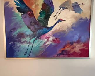 Gretchen Norwalk Oil Painting of Cranes